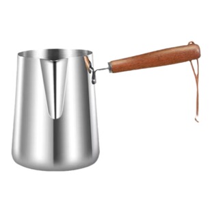 不锈钢小奶锅带刻度咖啡拉花杯热牛奶专用锅辅食加厚小锅牛奶小锅