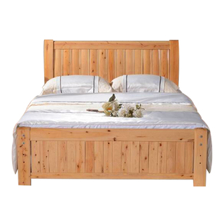 全实木1.8米双人床家用经济型1.2单人床现代简约柏木民宿出租大床