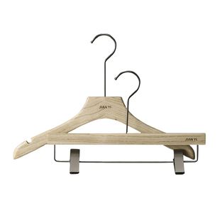 白蜡木衣架服装店专用椿木实木衣撑女装原木防滑无痕衣挂定制LOGO