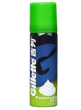 gillette清新柠檬剃须膏刮胡泡沫
