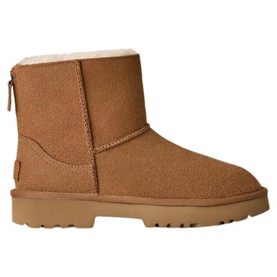 UGG低跟纯色拉链休闲短筒雪地靴