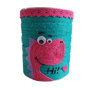 原创新品恐龙幼儿园手工奶粉罐变废为宝diy花盆环保创意亲子作业