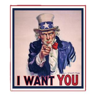 TLP反光车贴 I WANT YOU美国山姆大叔星条旗涂鸦行李箱笔记本贴