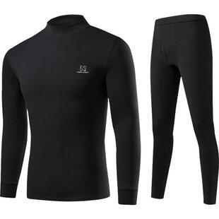 南极人轻奢德绒保暖内衣男士秋衣秋裤套装羊绒蚕丝发热打底衫冬季