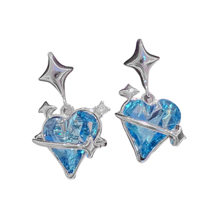 施家元素网红爆款小红书华子钻耳钉空托DIY饰品托耳夹托耳鼓