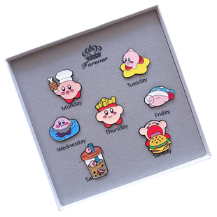 星之卡比周边系列玩偶胸针徽章吧唧挂件饰品手办女生生日礼物礼盒