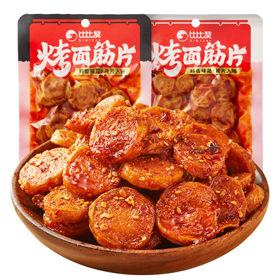 比比赞烤面筋片辣味解馋零食10袋