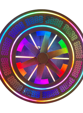 酒吧科技感铁艺墙壁风扇装饰灯
