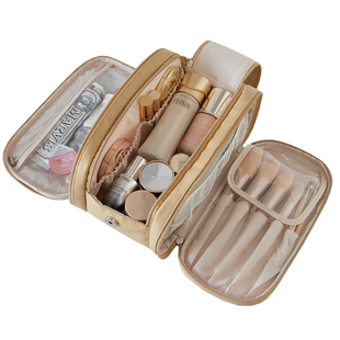 化妆包女2025新款高端立体不塌便携化妆品分区收纳干湿分离洗漱包