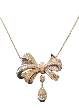 新品蝴蝶结项链时尚气质百搭ins