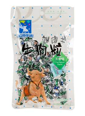 五洲五香麻辣牛肉粒120g休闲零食