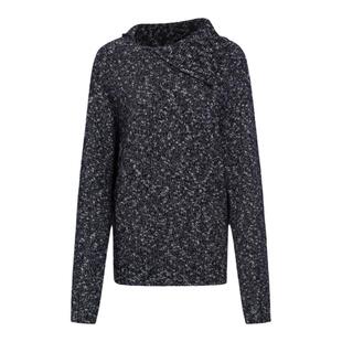 OTHERSTORE 温暖怀抱 不对称宽松套头毛衣女秋冬柔软花纱针织上衣