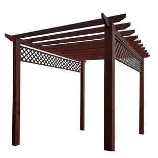凉亭户外定制防腐木葡萄架庭院别墅仿古木屋长廊实木四角六角亭子