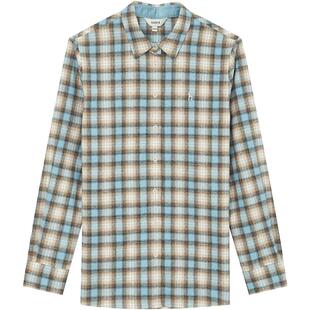 Hazzys哈吉斯磨毛格子长袖衬衫女秋冬时尚衬衣潮休闲舒适翻领上衣