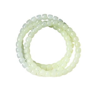 特价福利天然和田玉冰料黄口伴生青花点直切单圈手链女款玉石手链