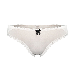 今夕何夕日系性感蕾丝花边内裤牛奶丝冰丝舒适无痕低腰提臀三角裤