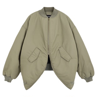 WE11DONE中性男女同款双向拉链飞行员夹克外套