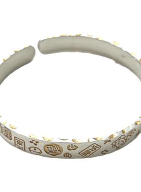 燕归金猫宁足银999实心小众手镯