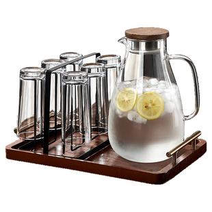 轻奢玻璃杯子套装轻奢家用客厅待客喝水杯子耐热茶杯茶壶水具茶具