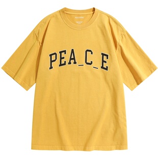 太平鸟男装 T恤字母阔版短袖潮 B2CNE3129