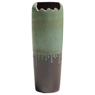 细高款花盆九尾狐花盆粗陶透气多肉绿植陶瓷紫砂简约50厘米高花盆