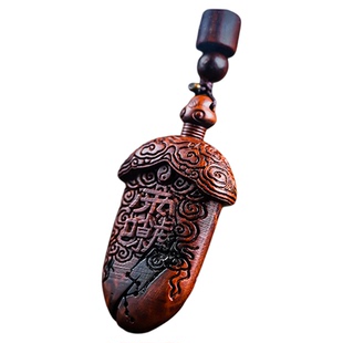 【道观发货】雷击枣木吊坠精雕紫薇讳牌宝剑七星平安祝福守护挂件