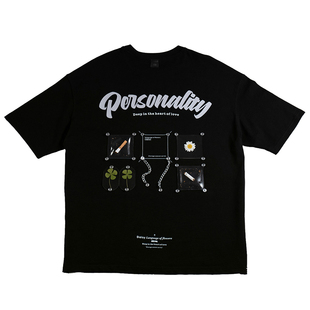 seal原创 设计师小雏菊百搭款 320g重磅纯棉立体发泡T恤