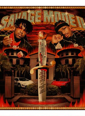 欧美经典嘻哈说唱专辑封面海报hiphop复古牛皮纸画房间卧室装饰画