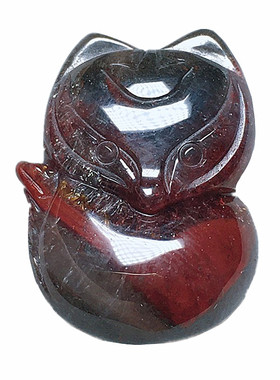 极光水晶雕刻挂件狐狸吊坠