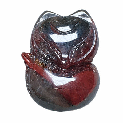 极光水晶雕刻挂件狐狸吊坠