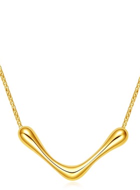 真我不凡S925银V字项链女款