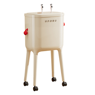 高脚垃圾桶家用厨房免弯腰客厅夹缝可移动大容量带盖高颜值卫生桶