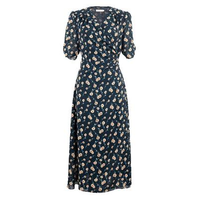 HONRN/红人v领收腰显瘦连衣裙