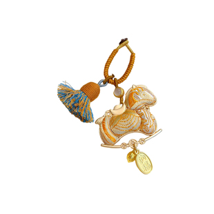 普陀山文创集马上有钱宋锦小马挂件钥匙扣马年包包挂饰纯手工非遗