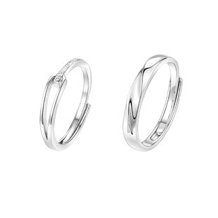 999纯银鲁伯特之泪情侣款戒指男女对戒子生日情人节礼物送女朋友