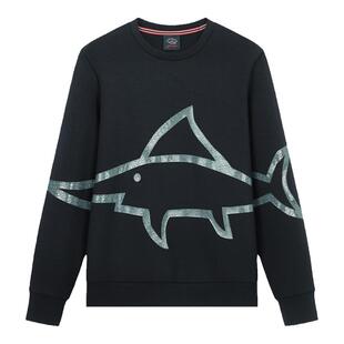 【莫代尔】德鲨秋季新款套头卫衣男时尚圆领休闲外套