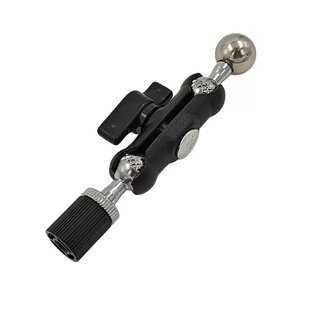 万向调节金属豌豆荚三脚架替换头1/4转接头17mm球头手机支架配件