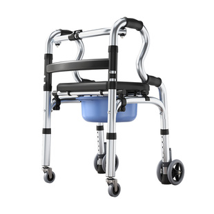 雅德助步车老人手推可坐多功能学步车四轮代步辅助走路助行训练器