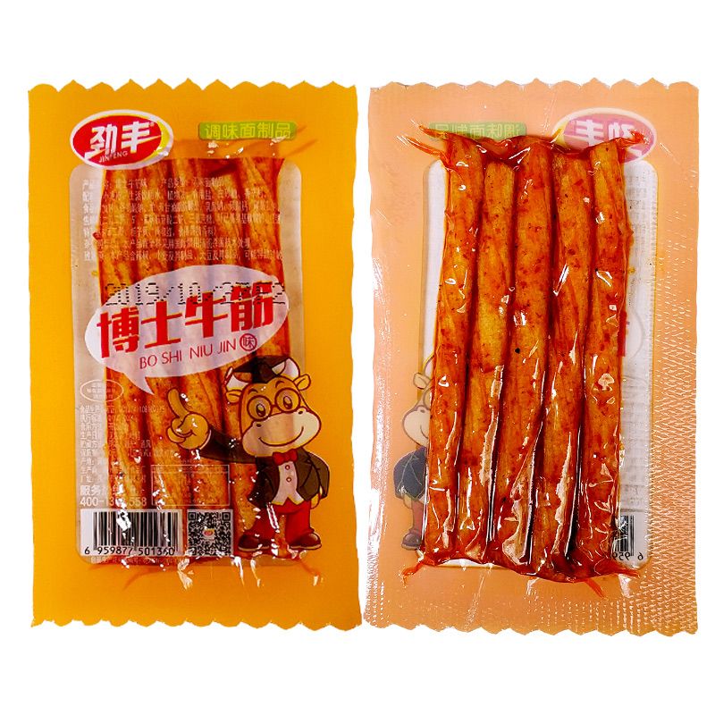 劲丰博士牛筋辣条儿时怀旧面筋双仔素牛筋豆筋小零食休闲办公食品