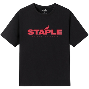 STAPLE男女同款 2025年秋季新品美式短袖鸽子logo休闲潮流短袖