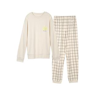 【清仓特惠】ubras睡衣云棉加绒厚情侣套装纯棉家居服男女款秋冬