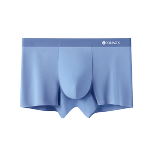 夕内男士内裤棉无痕60支裸感液氨棉轻柔软绵薄款中腰平角裤