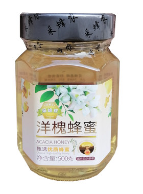 智力采蜂农洋槐蜂蜜玻璃瓶装