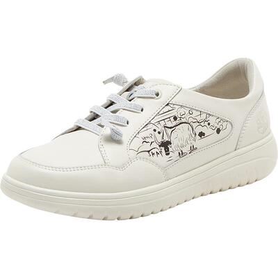 SKAP圣伽步2026春季新款涂鸦小众轻便百搭平底小白鞋女款休闲板鞋