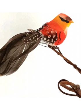 仿真羽毛小鸟田园风喜鹊