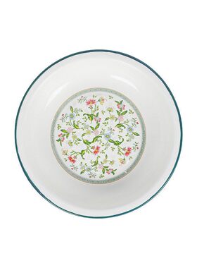 加厚珐琅深型盘老式搪瓷盘菜碟盘子家用菜盘炒菜盘圆盘果盘零食盘