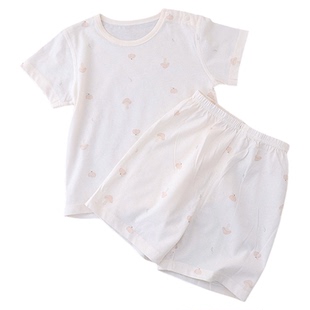 娃丽比宝宝短袖短裤分体套装夏季薄款婴儿纯棉居家衣服裤子两件套