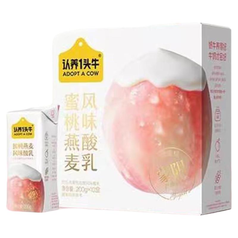 认养一头牛蜜桃燕麦风味酸奶200g