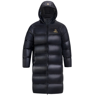 准者里夫斯同款防泼水长款羽绒服情侣冬季新款加厚保暖连帽外套