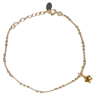 LLab s925银 小星星细手链小众简约撞色设计可调节细珠珠链